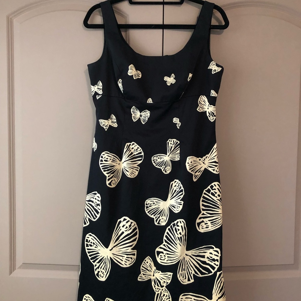 Talbots Black Butterfly Dress
